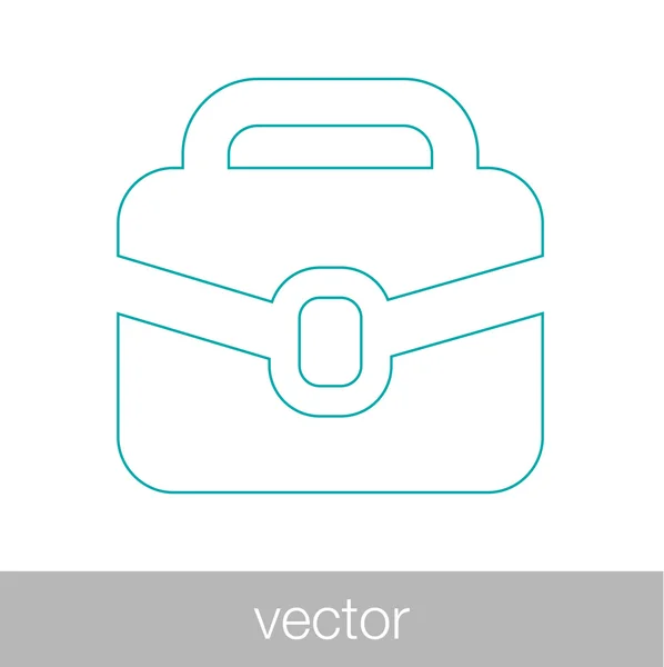 Aktenkoffer-Symbol, Vektorillustration. Flache Stil-Ikone — Stockvektor