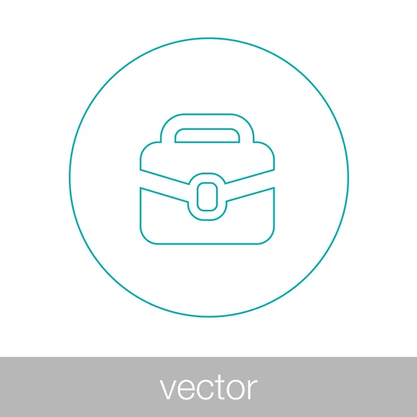 Icono del maletín, ilustración vectorial. Icono de estilo de diseño plano — Vector de stock