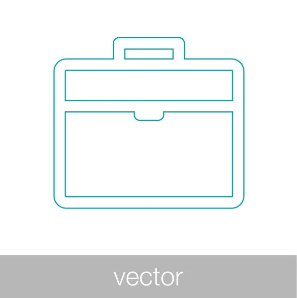 Portfölj-ikonen, vektor illustration. Platt design stilikon — Stock vektor