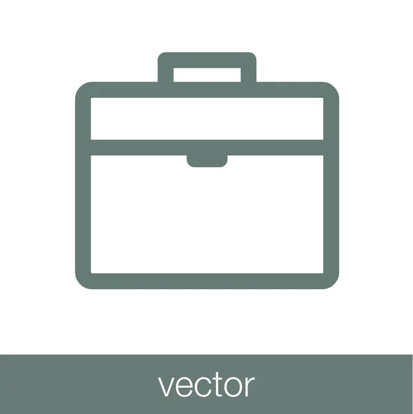 Aktenkoffer-Symbol, Vektorillustration. Flache Stil-Ikone — Stockvektor