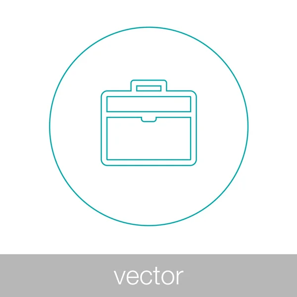 Icono del maletín, ilustración vectorial. Icono de estilo de diseño plano — Vector de stock