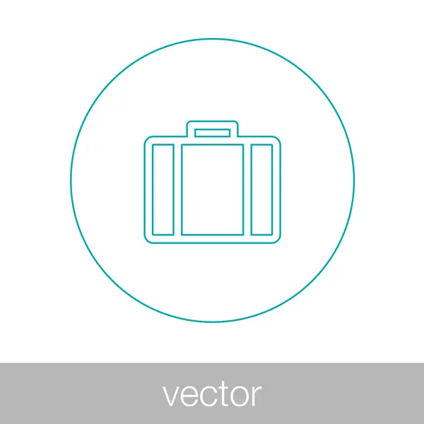 Briefcase icon, vector illustration. Flat design style icon — Stock Vector