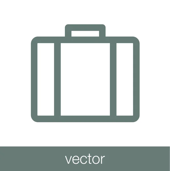 Aktenkoffer-Symbol, Vektorillustration. Flache Stil-Ikone — Stockvektor