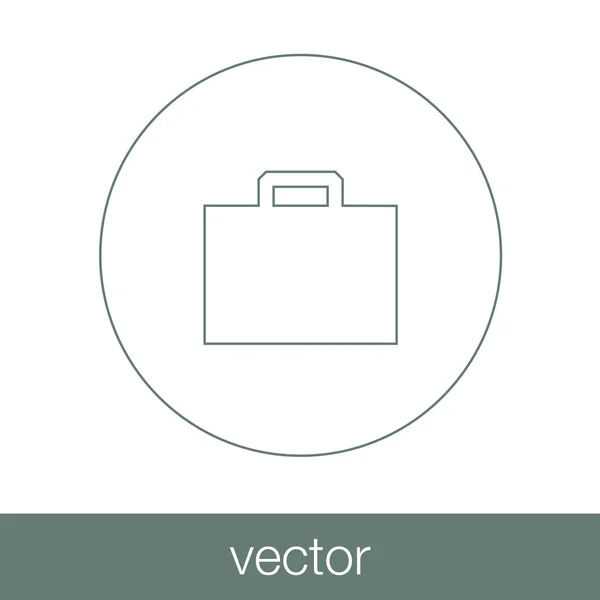 Icono del maletín, ilustración vectorial. Icono de estilo de diseño plano — Vector de stock