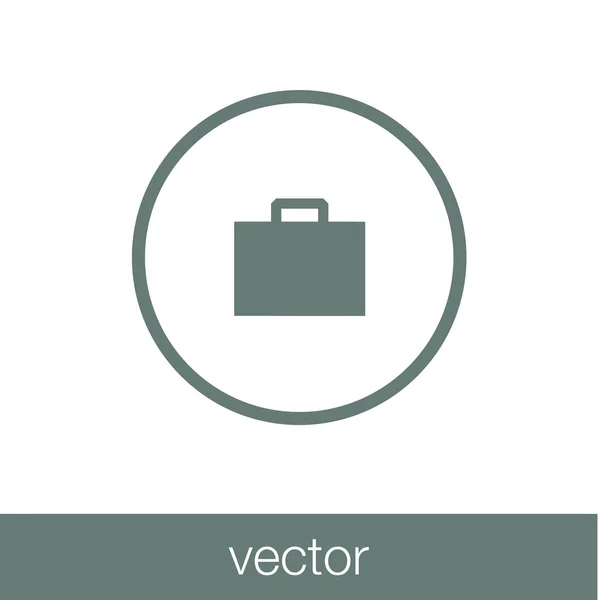 Ikona Aktovka, vektorové ilustrace. Ikona stylu plochý design — Stockový vektor