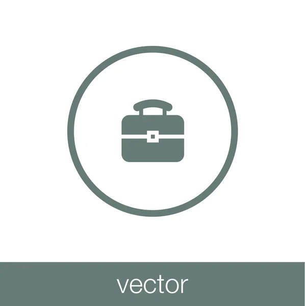 Briefcase icon, vector illustration. Flat design style icon — Stock Vector