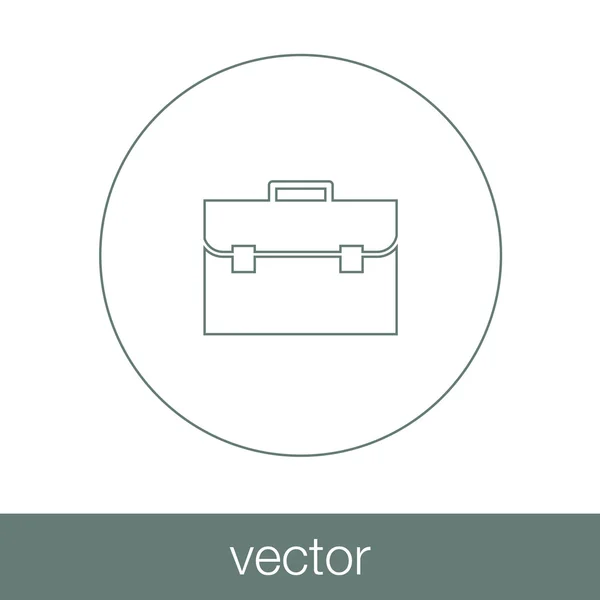 Aktenkoffer-Symbol, Vektorillustration. Flache Stil-Ikone — Stockvektor