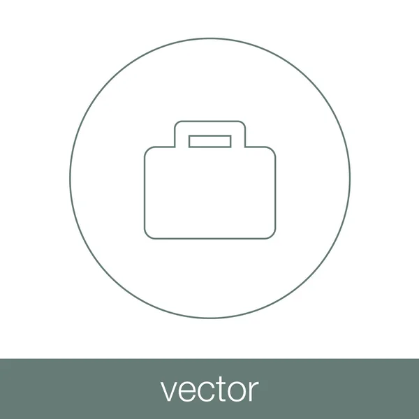Het pictogram van de werkmap, vectorillustratie. Platte ontwerp stijlicoon — Stockvector