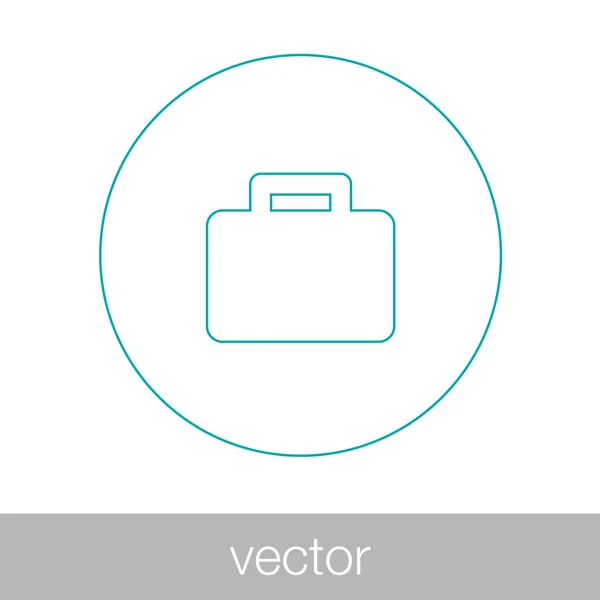Aktenkoffer-Symbol, Vektorillustration. Flache Stil-Ikone — Stockvektor
