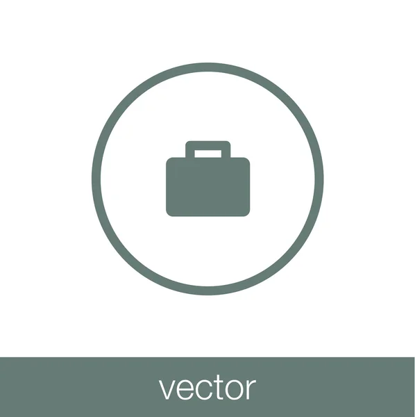 Icono del maletín, ilustración vectorial. Icono de estilo de diseño plano — Archivo Imágenes Vectoriales