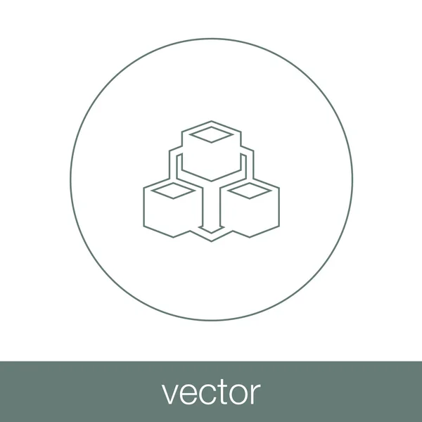 Illustration de stock - icône de réseau concept - icône de réseau social — Image vectorielle