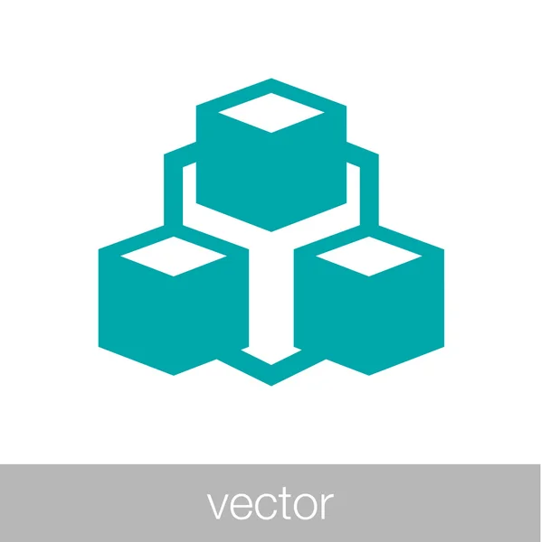 Stock Illustration - icono de red conceptual - icono de red social — Vector de stock