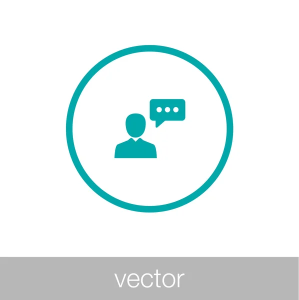Public Speaker - Button - Public speaker concept icon. Stock ill — Wektor stockowy
