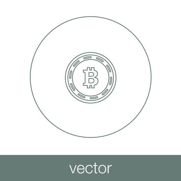 Ícone de dinheiro digital. Ícone de e-commerce. Ícone Bitcoin. cr inovador —  Vetores de Stock