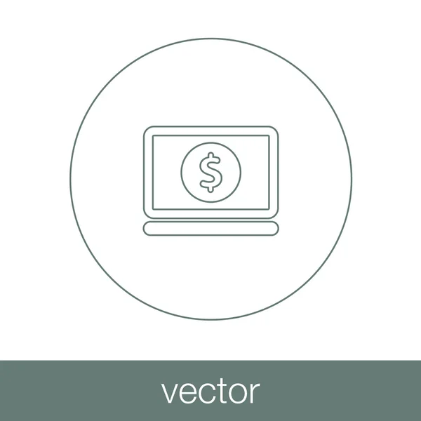 Icoana banilor digitali. E-commerce icon. Pictograma Bitcoin. Innovative cr — Vector de stoc