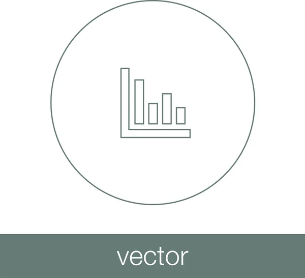 Growth - cash flow plan concept icon. Stock Illustration graph w — Stock Vector