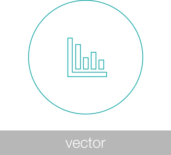 Рост - иконка плана денежного потока. Граф фондовых иллюстраций w — стоковый вектор