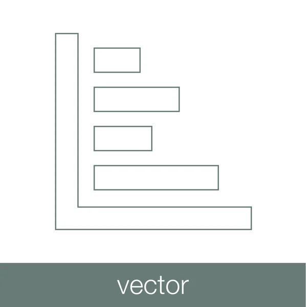 Croissance - icône du concept de plan de trésorerie. Graphique d'illustration du stock w — Image vectorielle