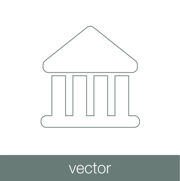 Bank icon. Economy symbol. Financial icon. Bank building. — Stock Vector