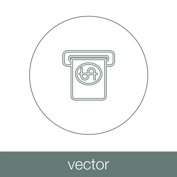 ATM-pictogram. ATM-geld sleuf concept pictogram. — Stockvector