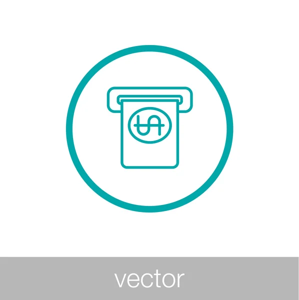 ATM-pictogram. ATM-geld sleuf concept pictogram. — Stockvector