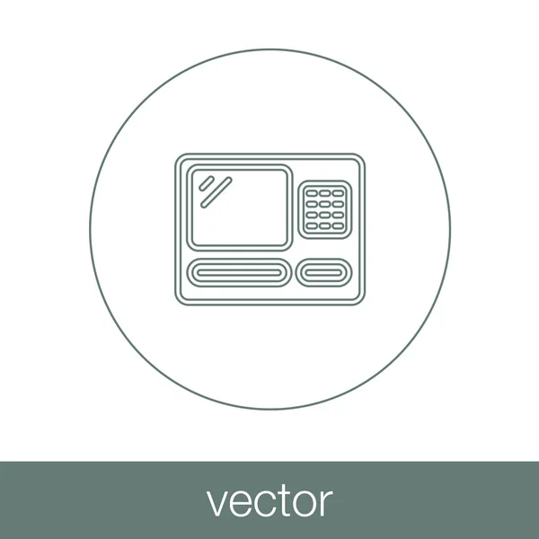 Icono de ATM. Cajero automático de dinero icono de concepto de ranura . — Archivo Imágenes Vectoriales