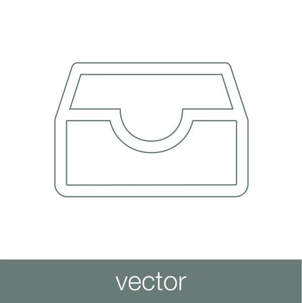 Archive icon. Archival cardboard box icon. — Stock Vector