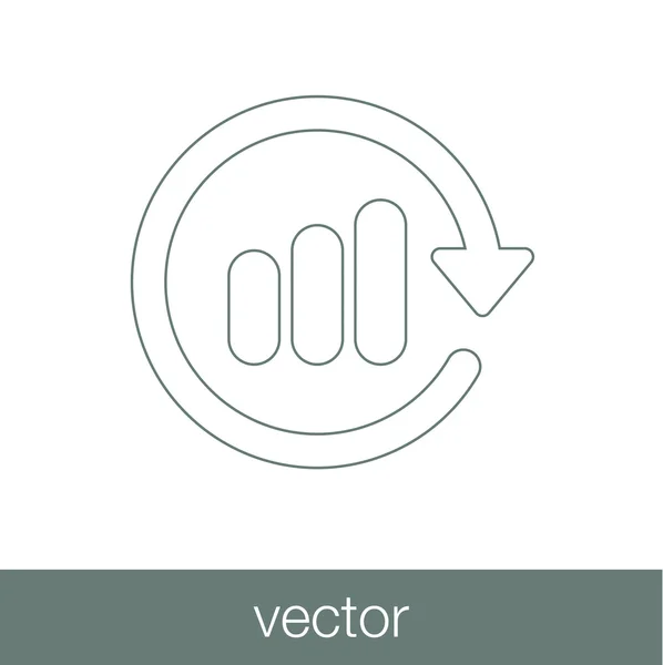 Ikona podepsat analýzy. symbol grafu. Účetní symbol. — Stockový vektor