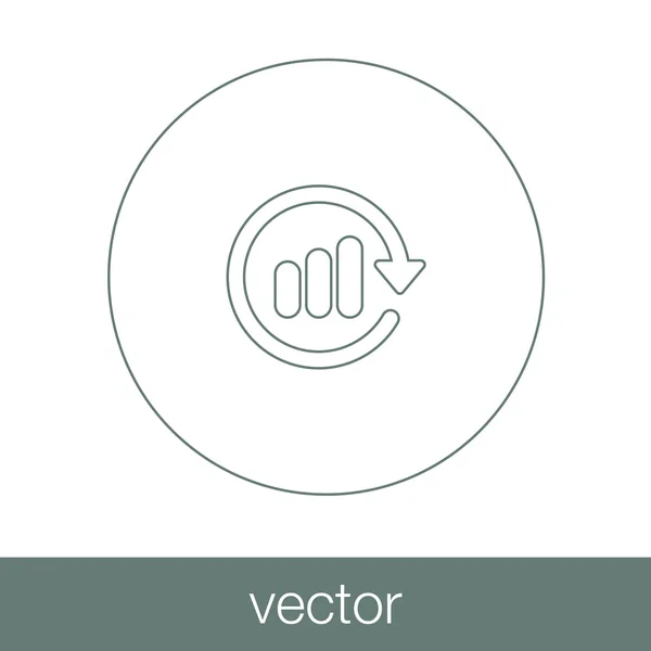 Icono de signo de análisis. símbolo gráfico. Símbolo contable . — Vector de stock