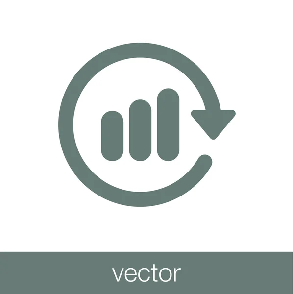 Analyse-Zeichen-Symbol. Diagrammsymbol. Buchhaltungssymbol. — Stockvektor