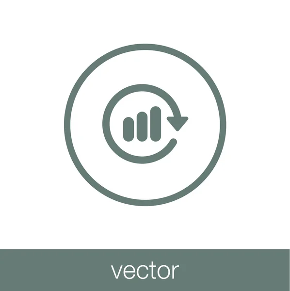 Icono de signo de análisis. símbolo gráfico. Símbolo contable . — Vector de stock