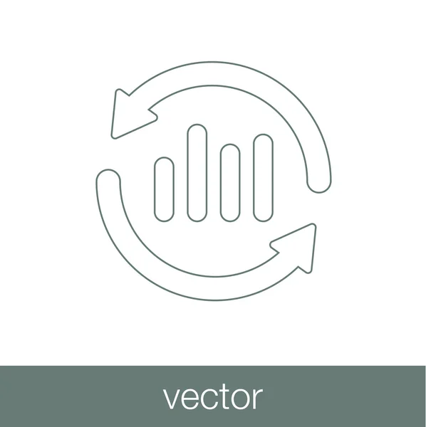 Analysis sign icon. chart symbol. Accounting symbol. — Stock Vector