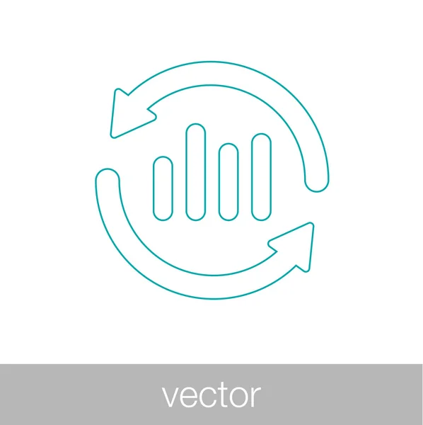 Analysis sign icon. chart symbol. Accounting symbol. — Stock Vector