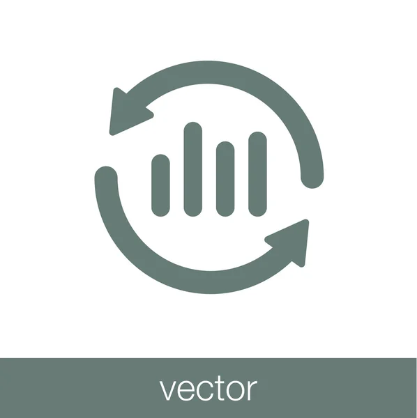 Analysis sign icon. chart symbol. Accounting symbol. — Stock Vector