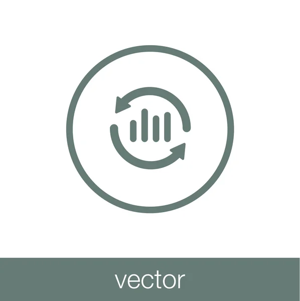 Ícone de sinal de análise. símbolo gráfico. Símbolo contabilístico . —  Vetores de Stock