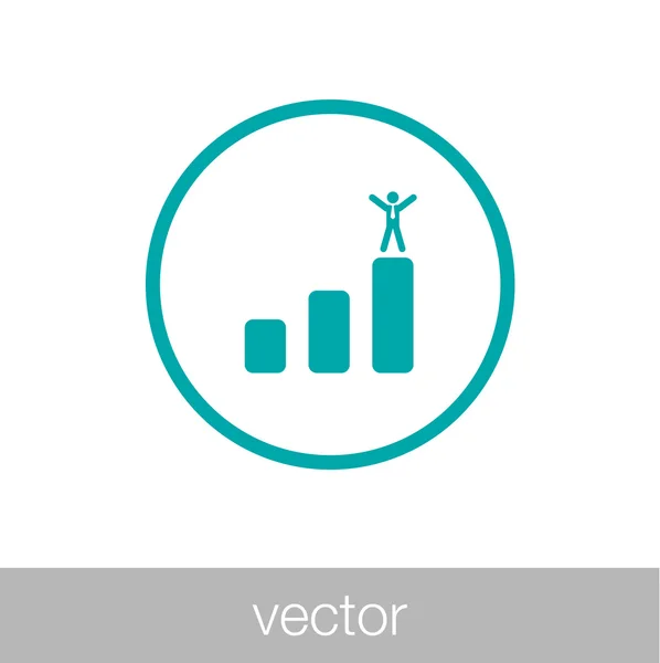 Challenge carrier goal achievement business concept. Button icon — Stock Vector