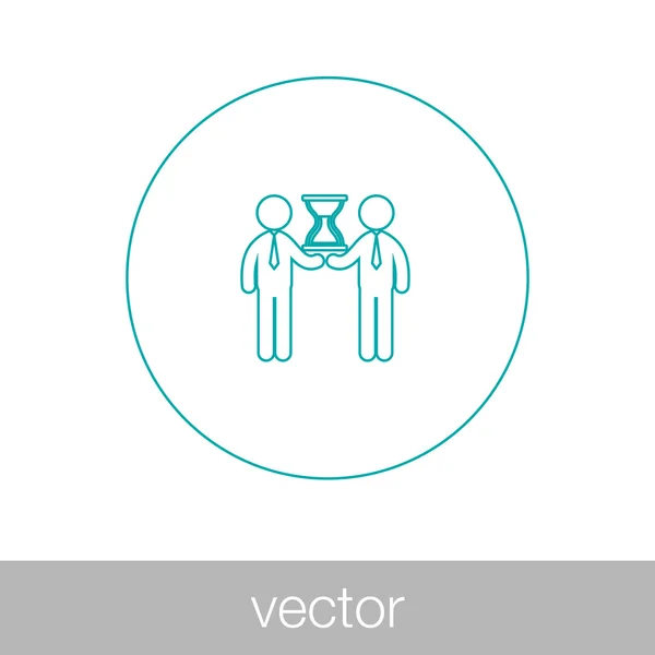 Icono de reunión de negocios limitada — Vector de stock