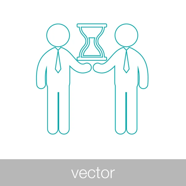 Icono de reunión de negocios limitada — Vector de stock