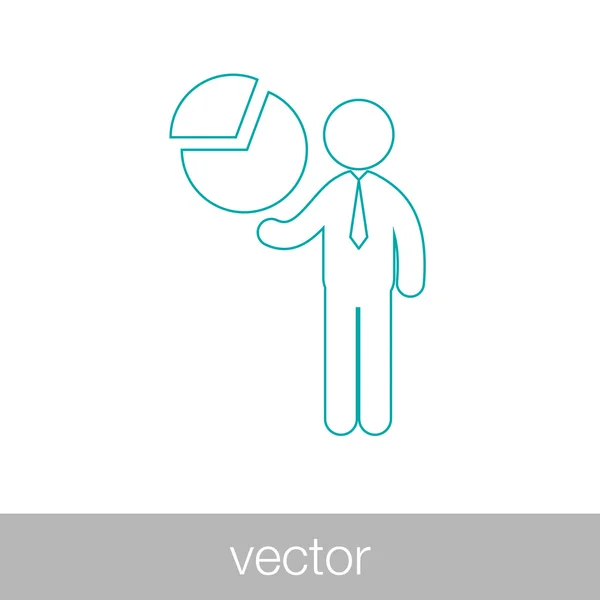 Business Project prezentare pictogramă . — Vector de stoc