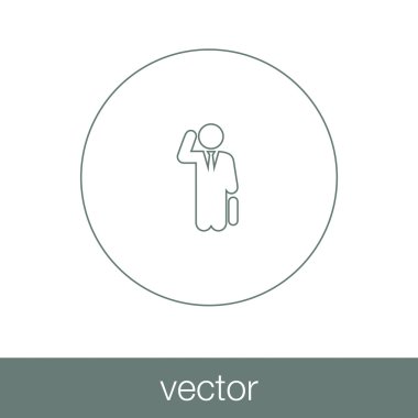 Evrak Çantası'nı simgesi tutan işadamı