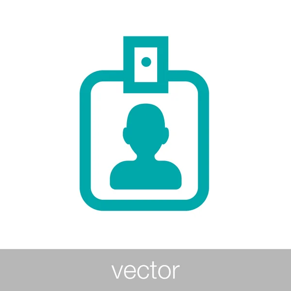 Идентификационная карточка икона - Икона гостя ID — стоковый вектор
