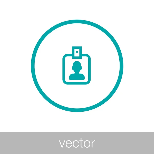 Icono de tarjeta de identificación - Icono de identificación de invitado — Vector de stock