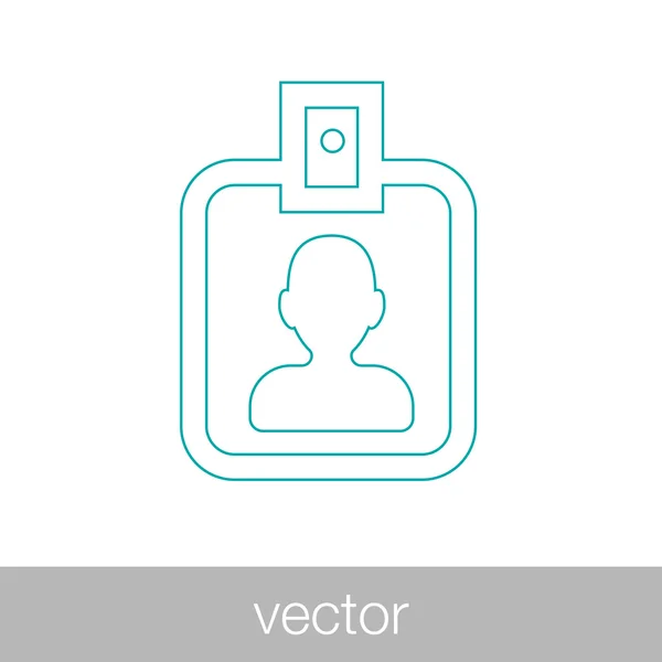 Icono de tarjeta de identificación - Icono de identificación de invitado — Vector de stock