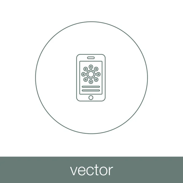 Análise de telemóvel. elemento de design infográfico plano — Vetor de Stock