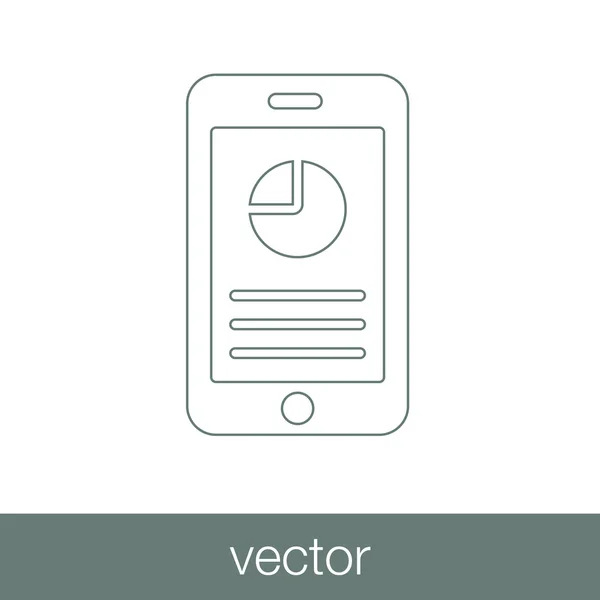 Análise de telemóvel. elemento de design infográfico plano — Vetor de Stock