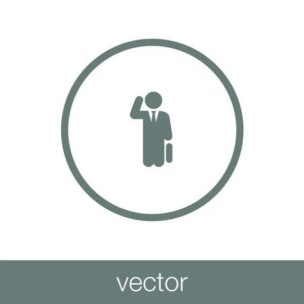 Бизнесмен с иконой портфеля — стоковый вектор