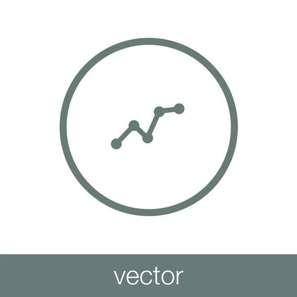 Markiertes Liniendiagramm-Symbol - Diagramm-Symbol - Infografik-Diagramm-Symbol — Stockvektor