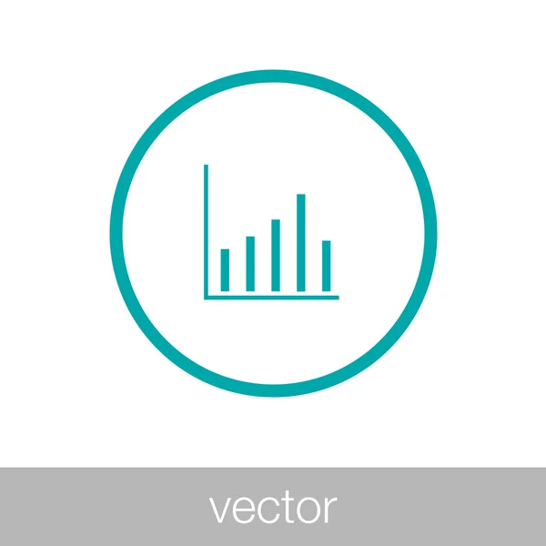 Icône de graphique d'affaires - icône de graphique à barres de croissance — Image vectorielle