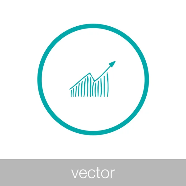 Nő ábra ikon. Infographic. Diagram ikonjára. Növekvő simbo grafikon — Stock Vector