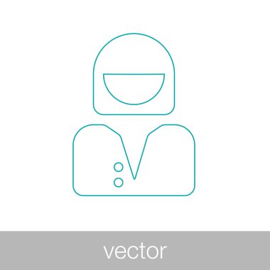 Kadın profil siluet - kadın kullanıcı hesap düz simgesi - Fema